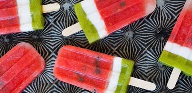 Make water ice cream yourself: watermelon ice cream