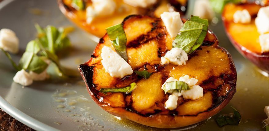grilled peaches with blue cheese recipe